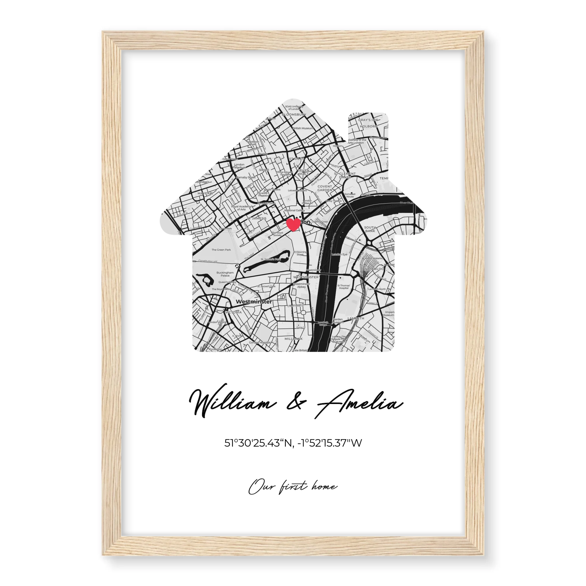 Our First Home personalised poster – unique personalised housewarming gift
