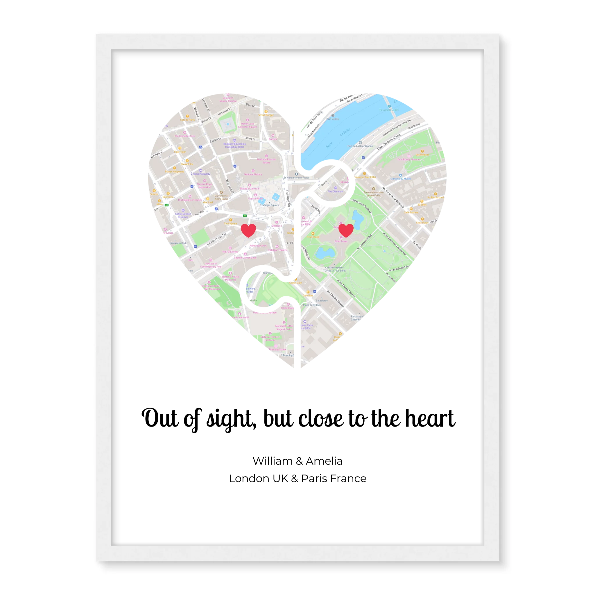 Long Distance Relationship - Personalized Poster