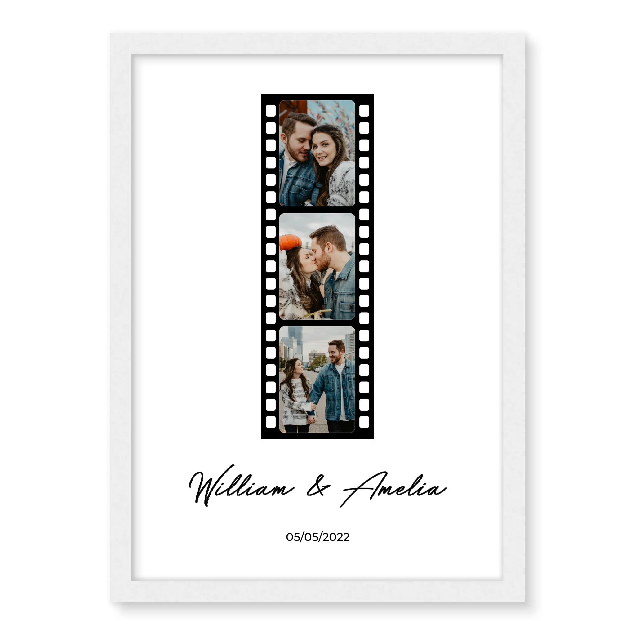 Photo Film personalised poster – custom film strip print close up detail