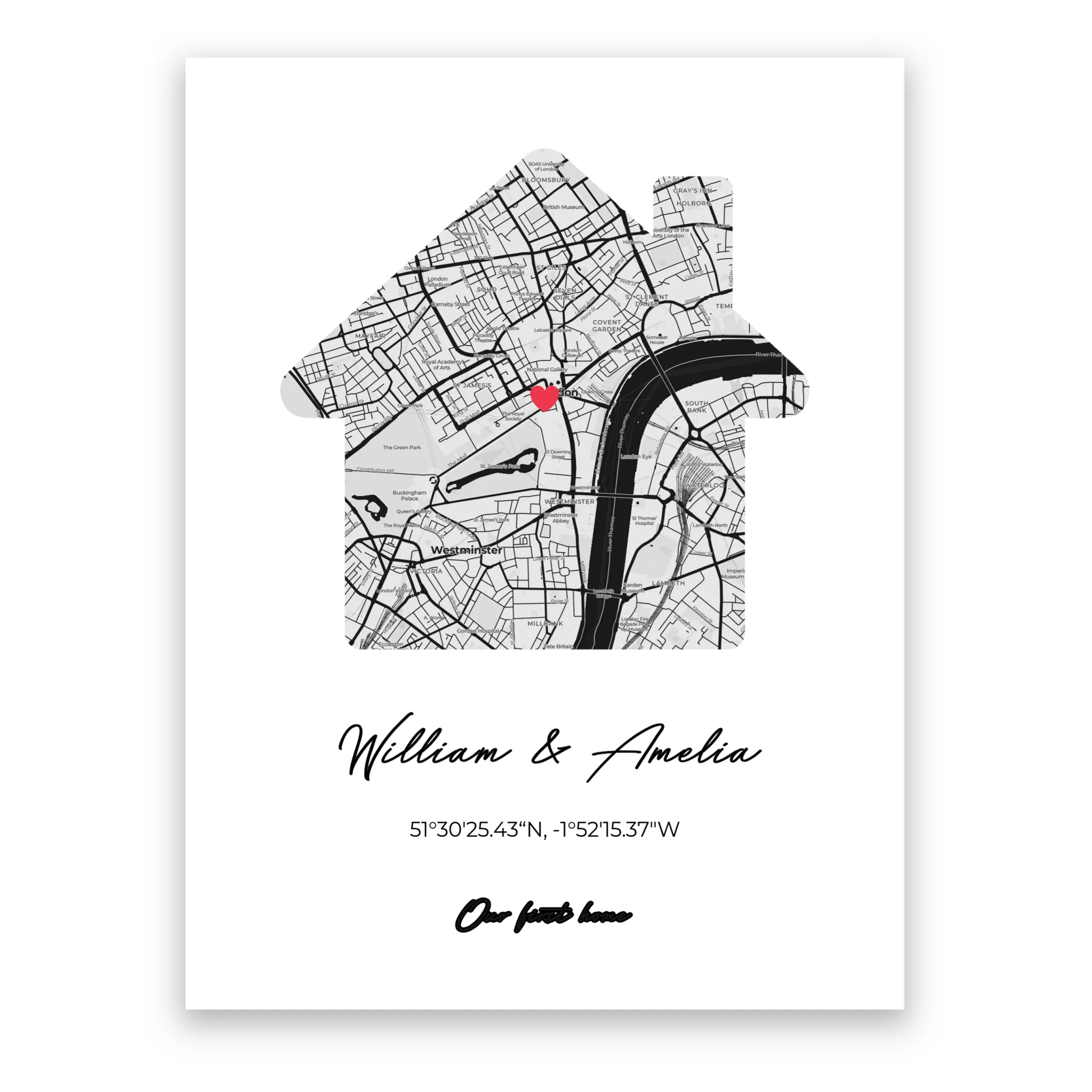 Our First Home - Personalized Poster