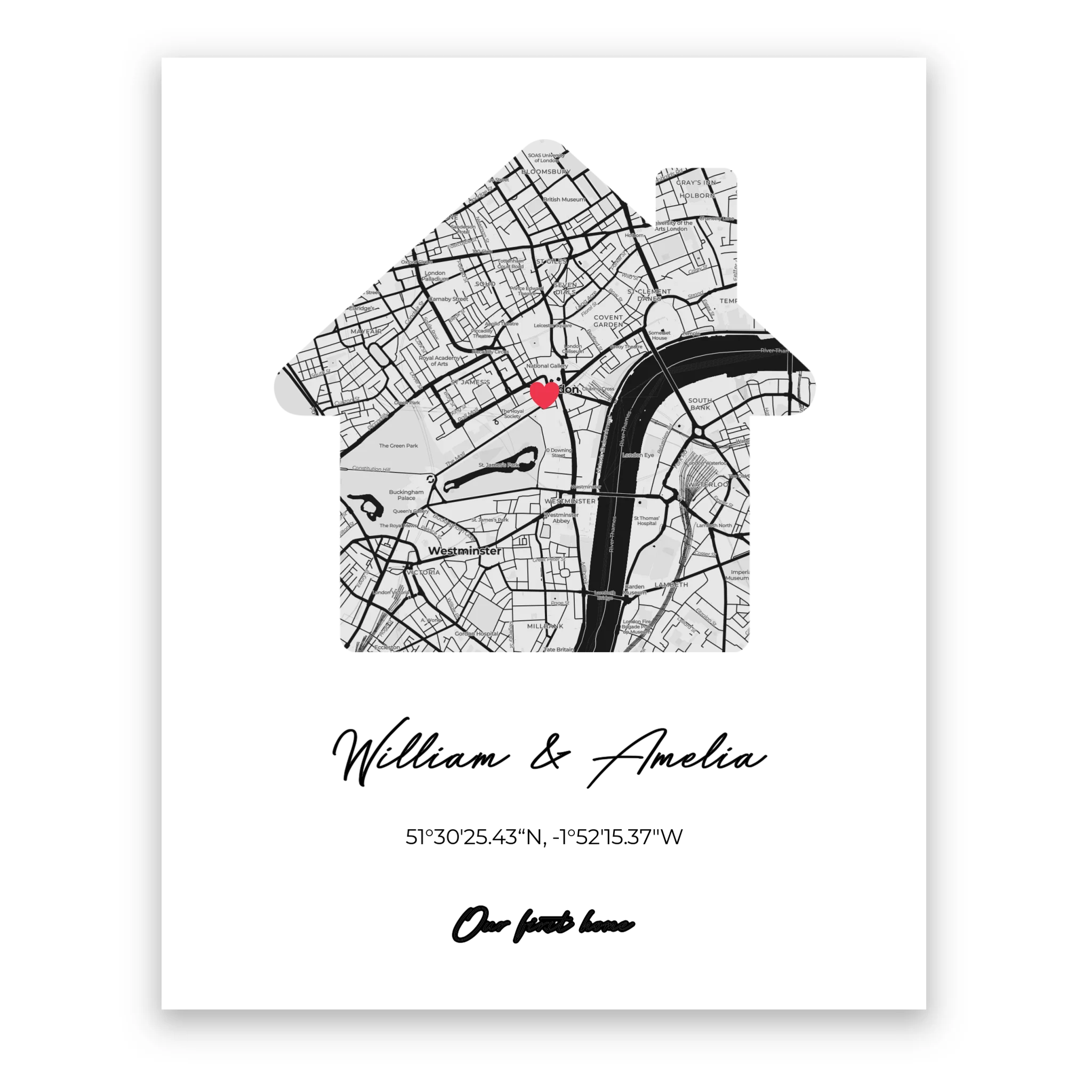 Our First Home - Personalized Poster