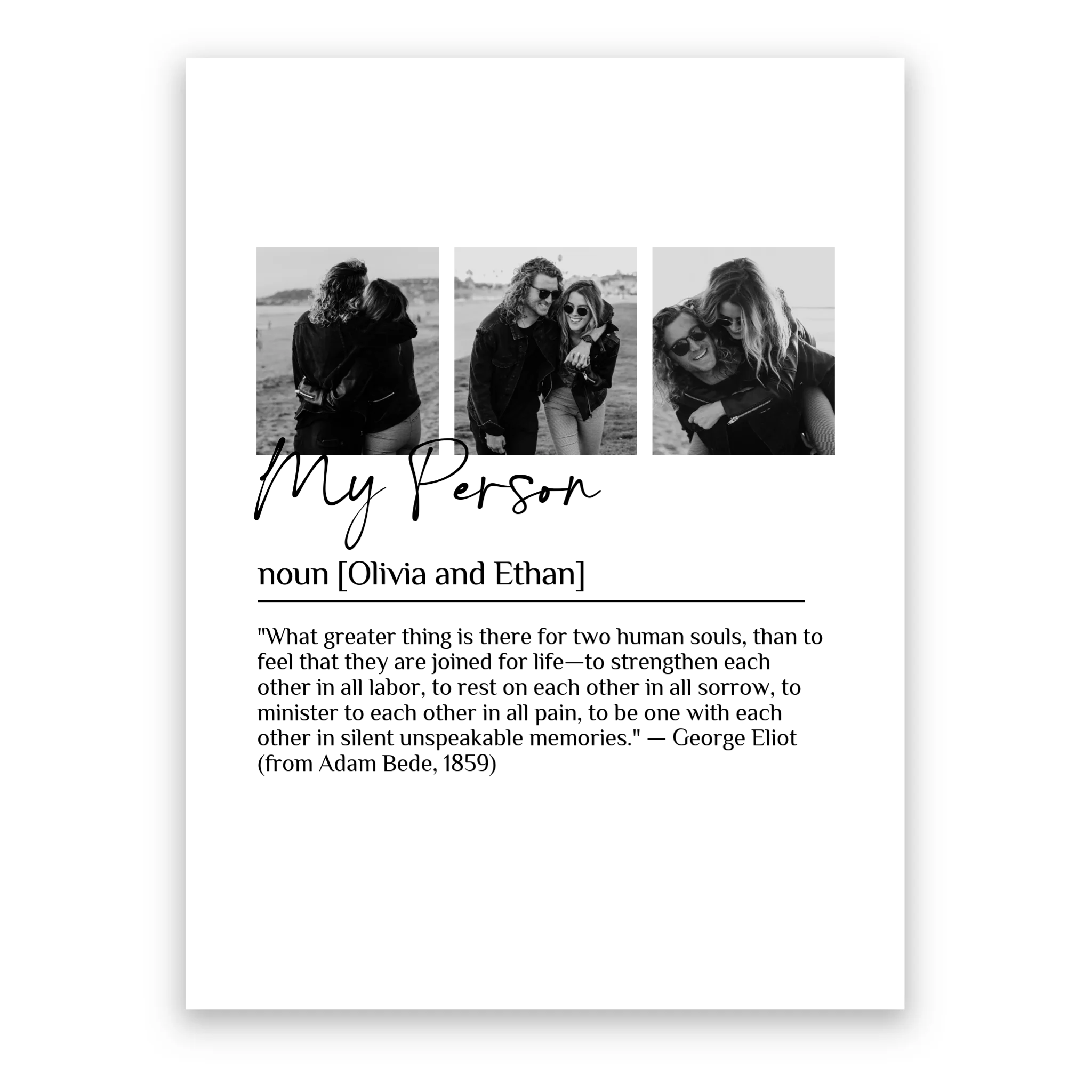 My Person Definition - Personalized Poster