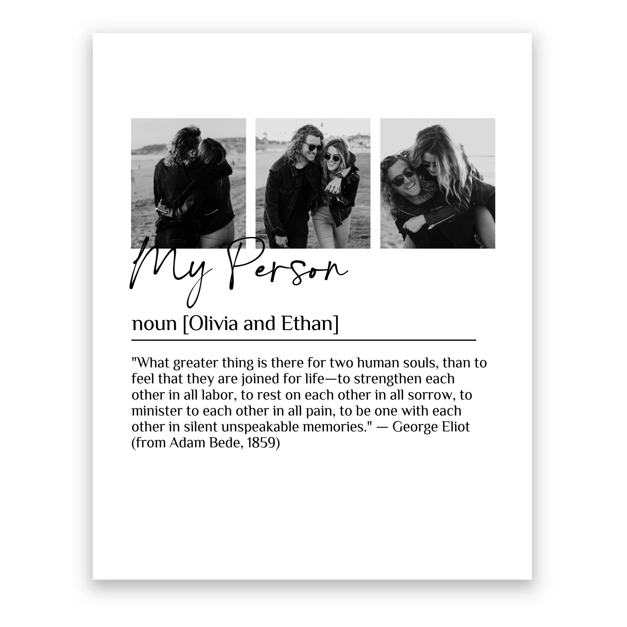 My Person Definition - Personalized Poster