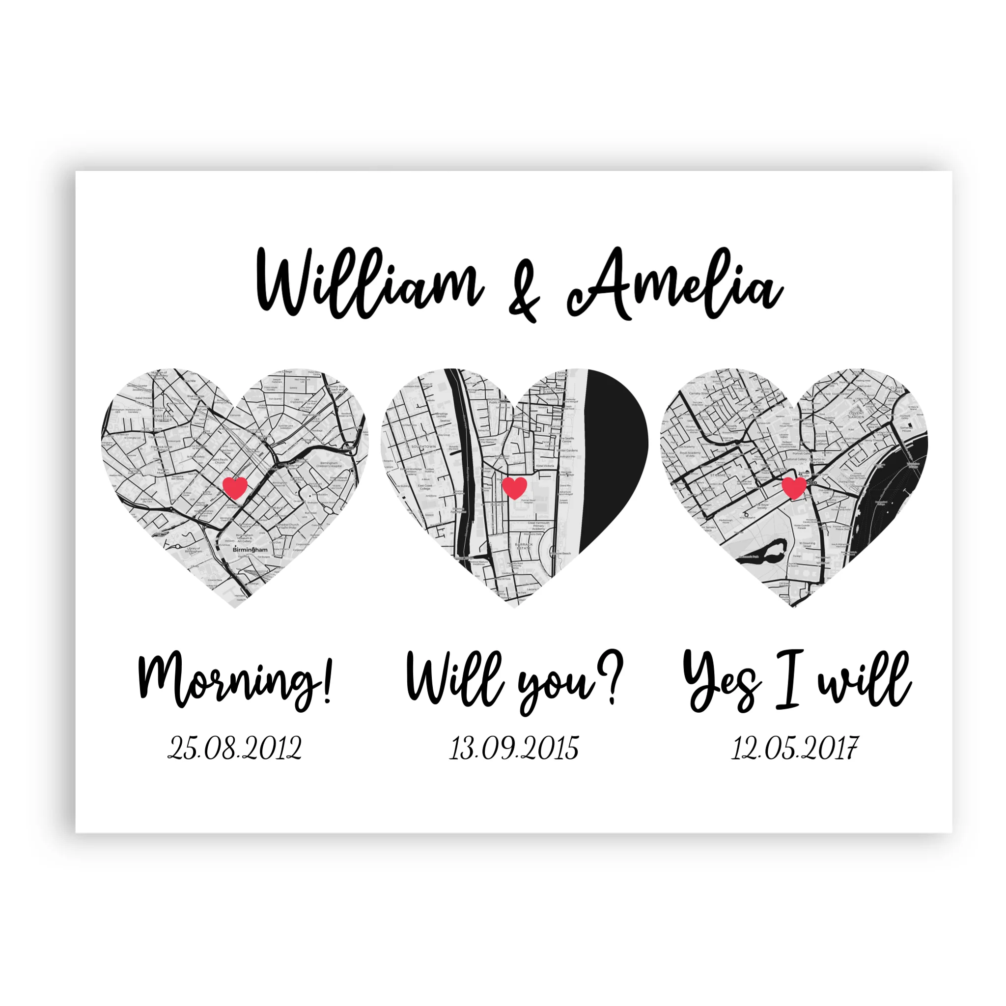 Love Story - Personalized Poster