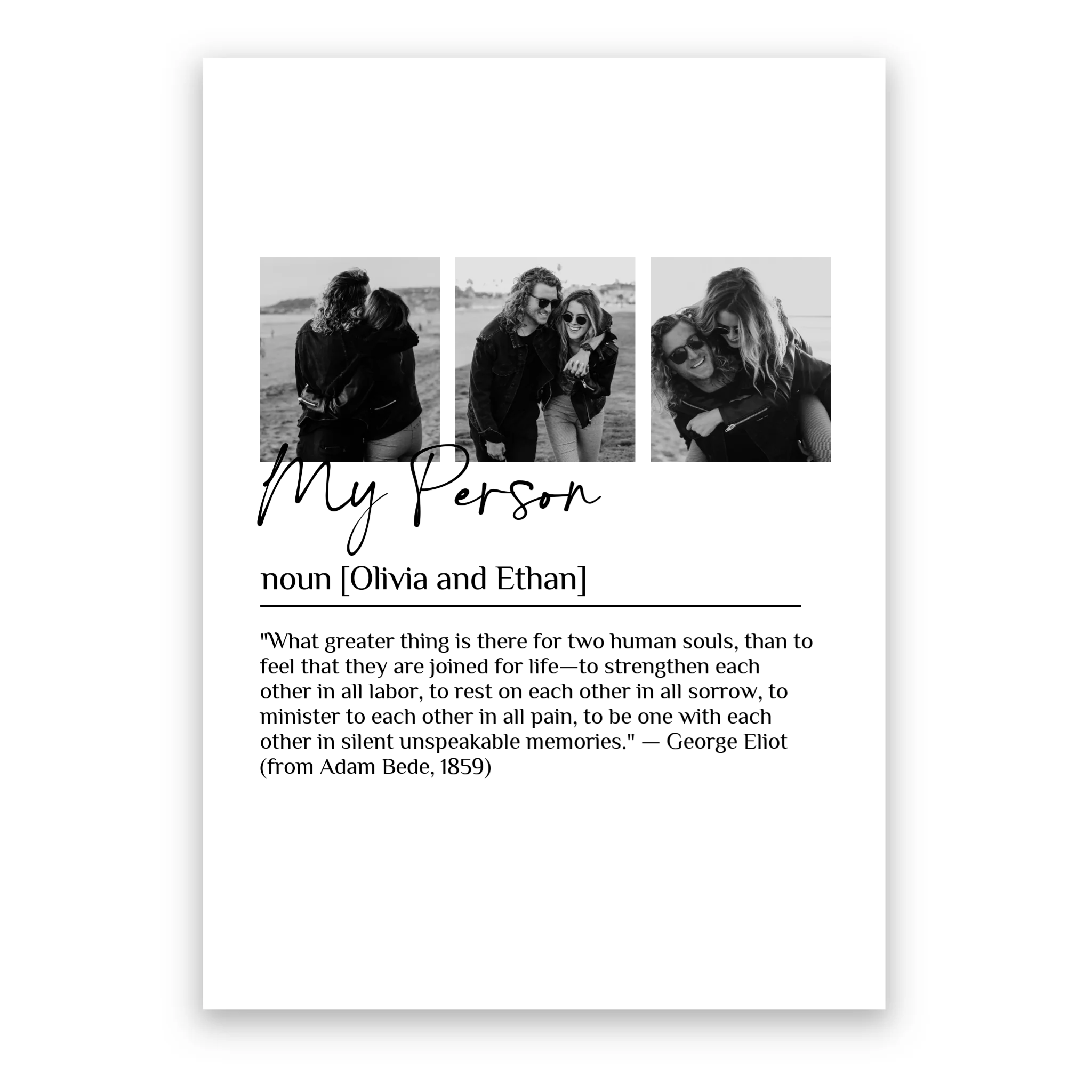 My Person Definition - Personalized Poster