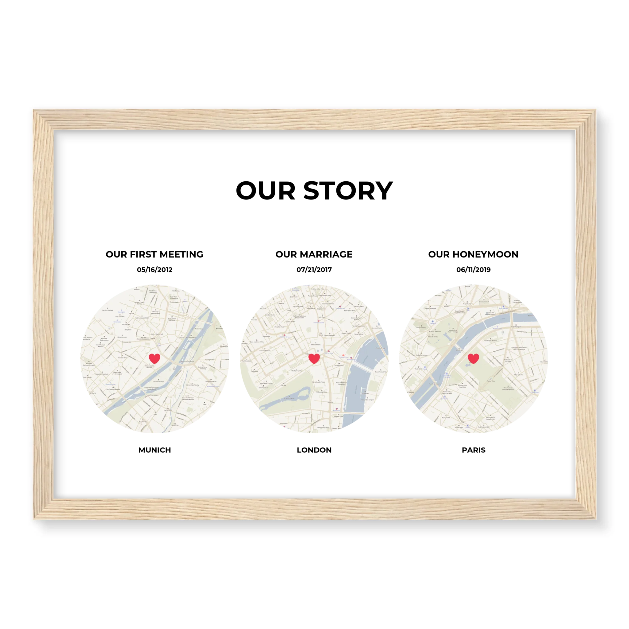 Our Story personalised poster – unique personalised anniversary gift
