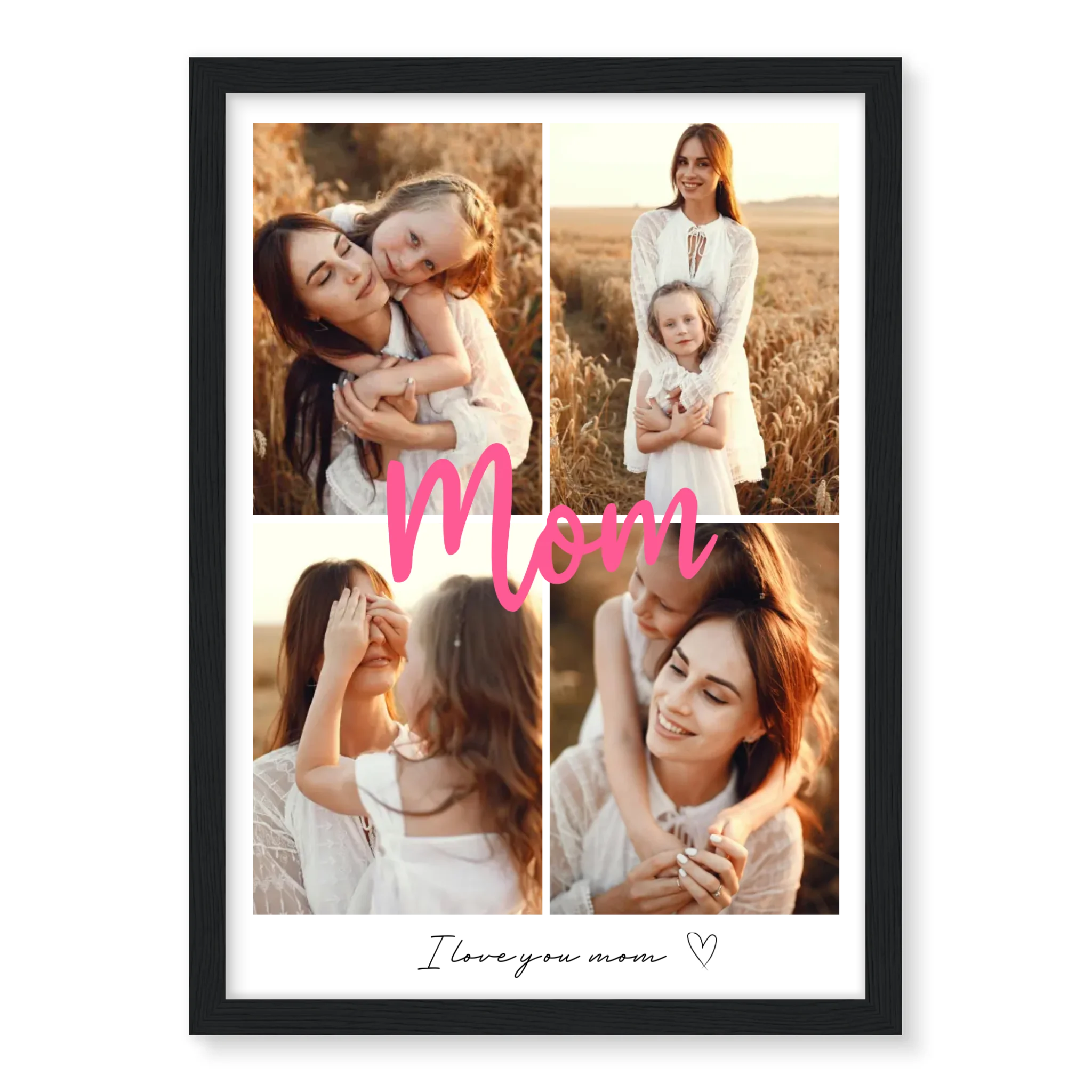 Mom 4 photos - Personalised Poster