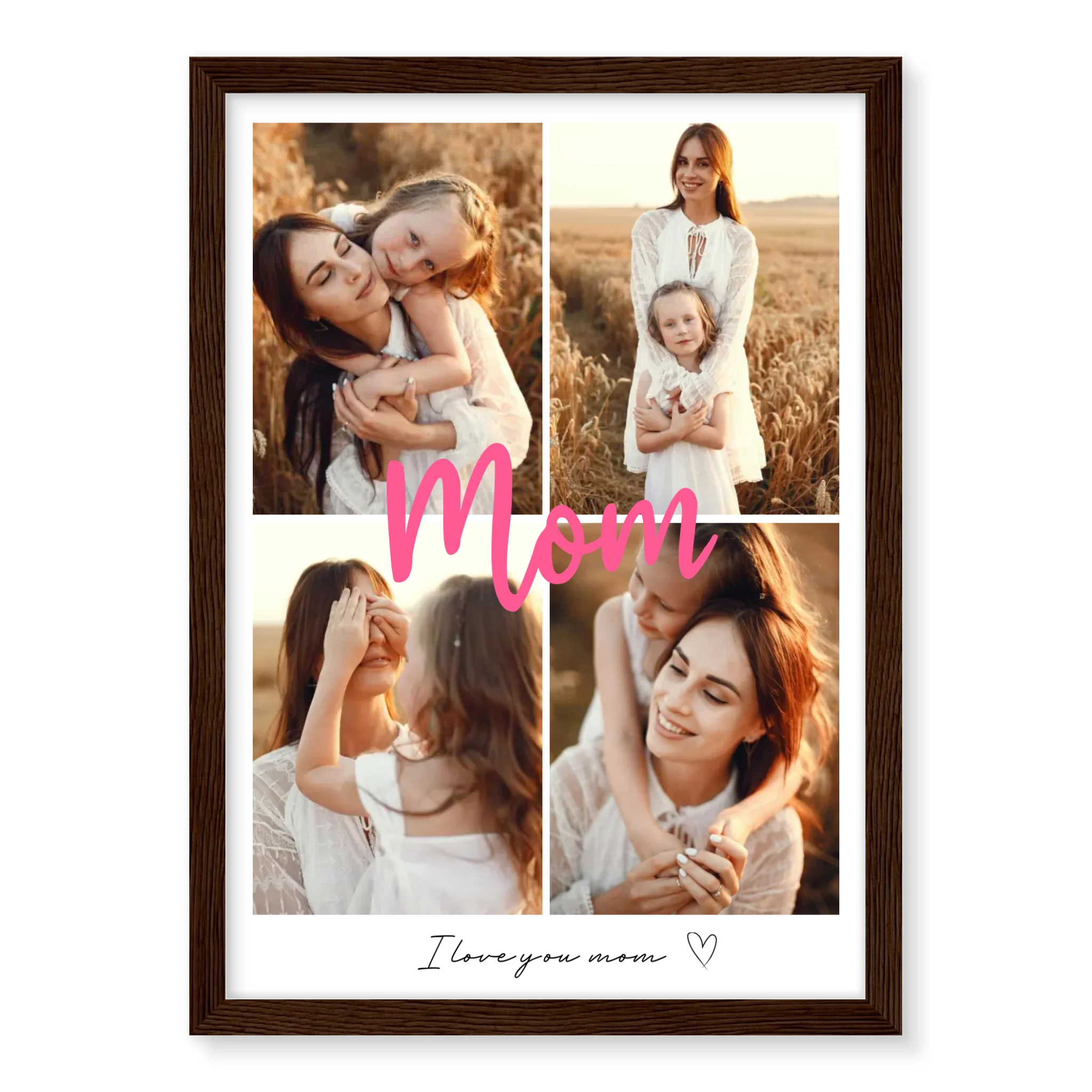 Mom 4 photos - Personalised Poster
