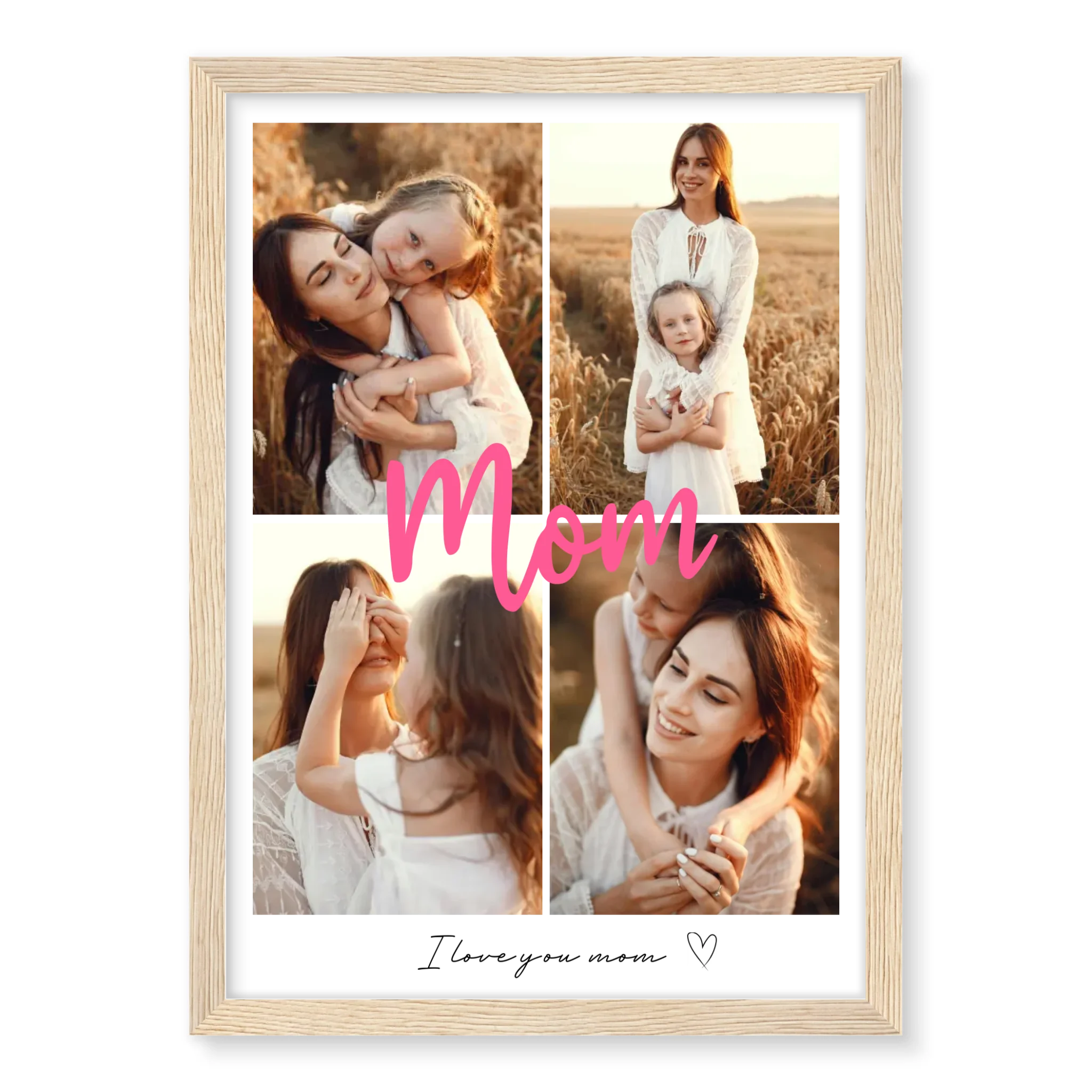 Mom 4 photos - Personalised Poster