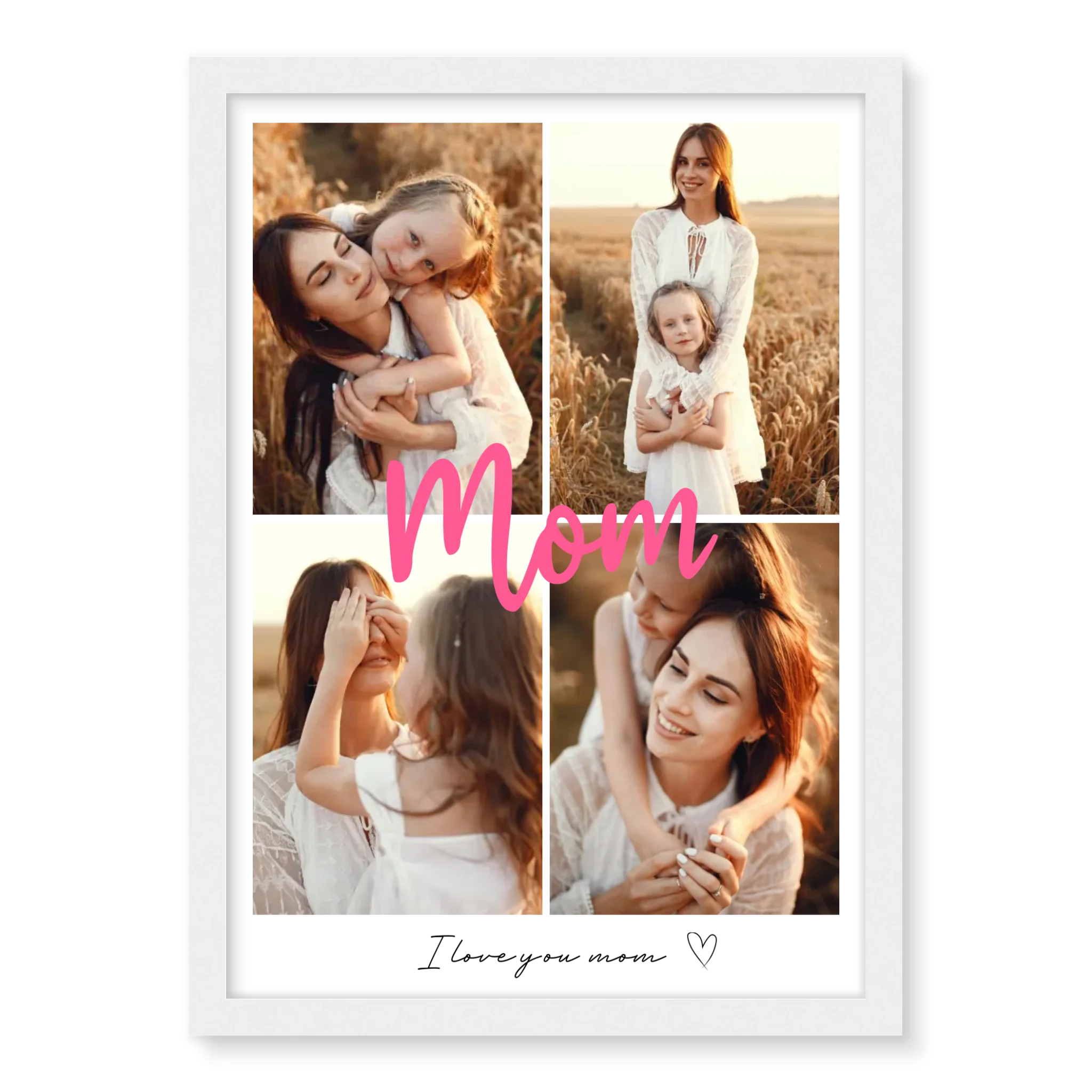 Mom 4 photos - Personalised Poster