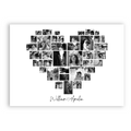 Heart Collage personalised photo poster – custom heart photo print wall art