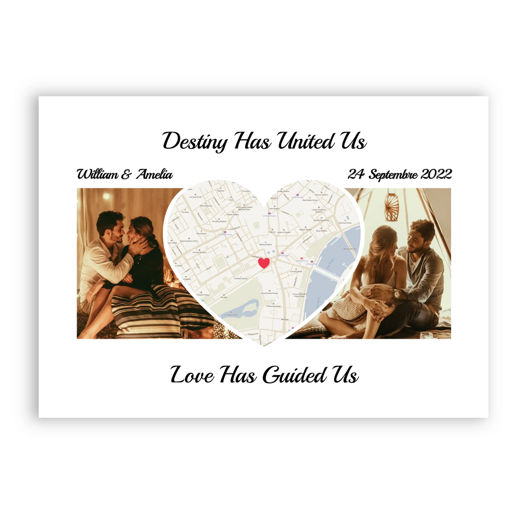 Destiny Has United Us personalised poster – custom romantic print wall art