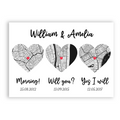 Marriage Proposal personalised poster – custom print wall art