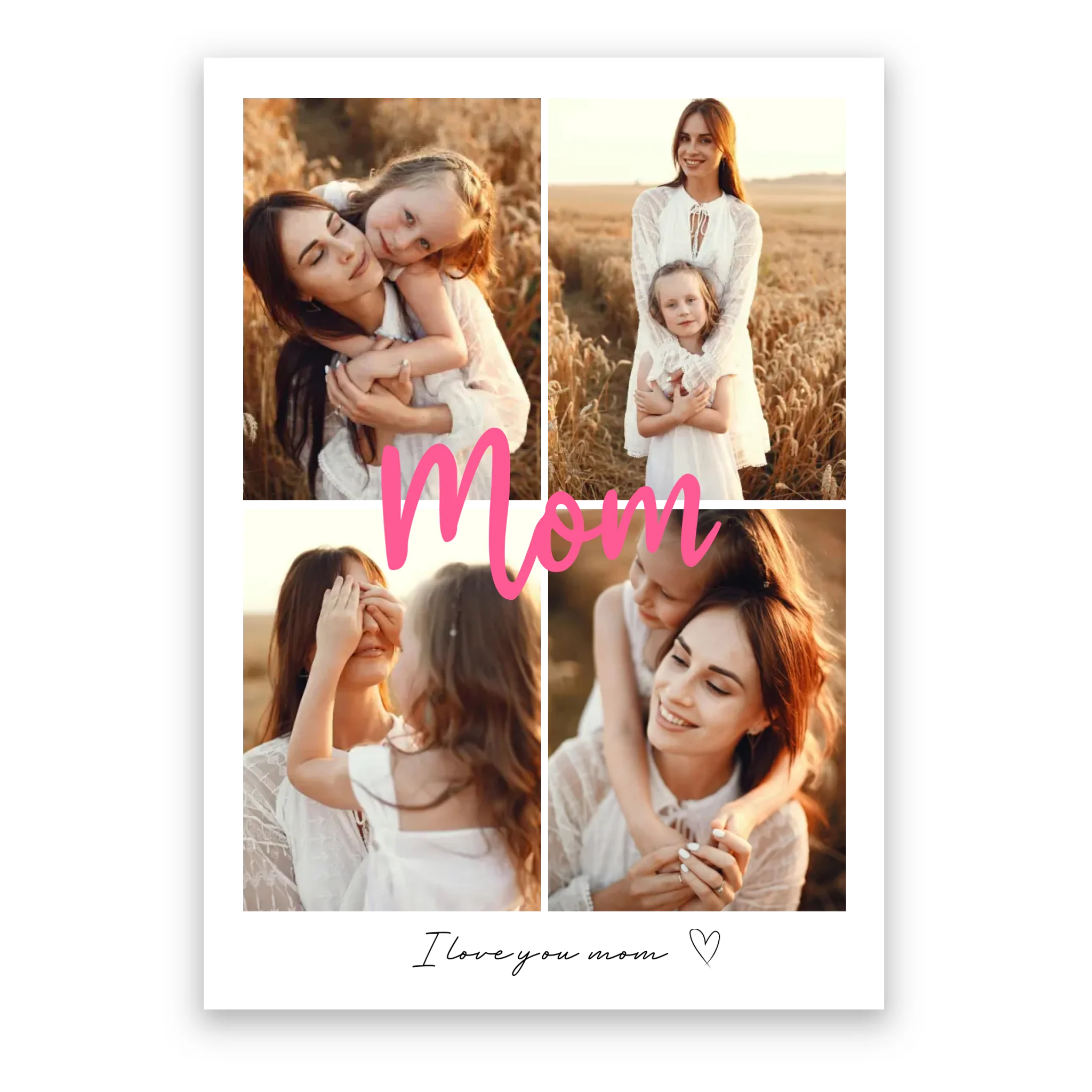Mom 4 photos - Personalised Poster