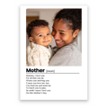 Mother Poem personalised poster – custom poem print wall art