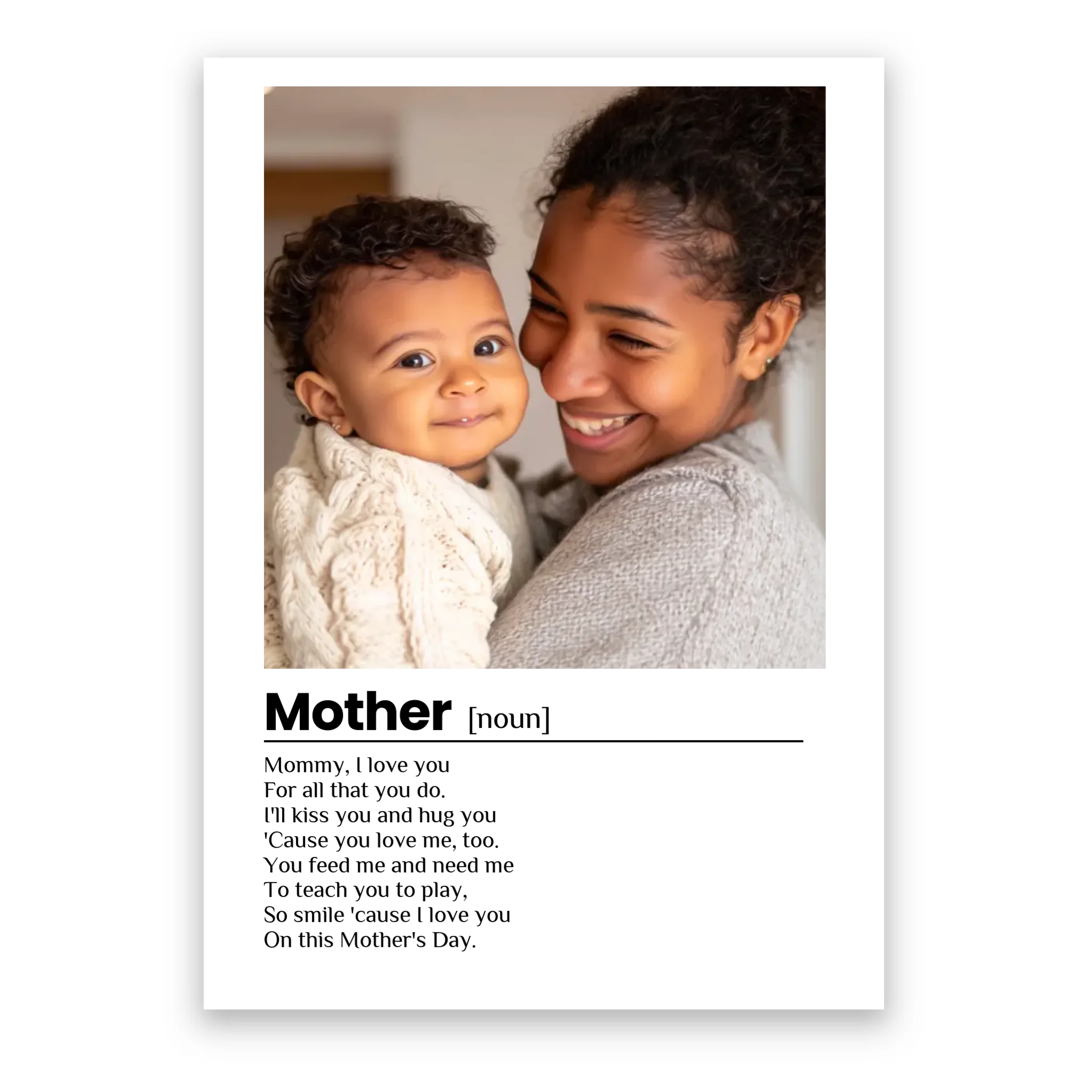 Mother Poem - Personalised Poster