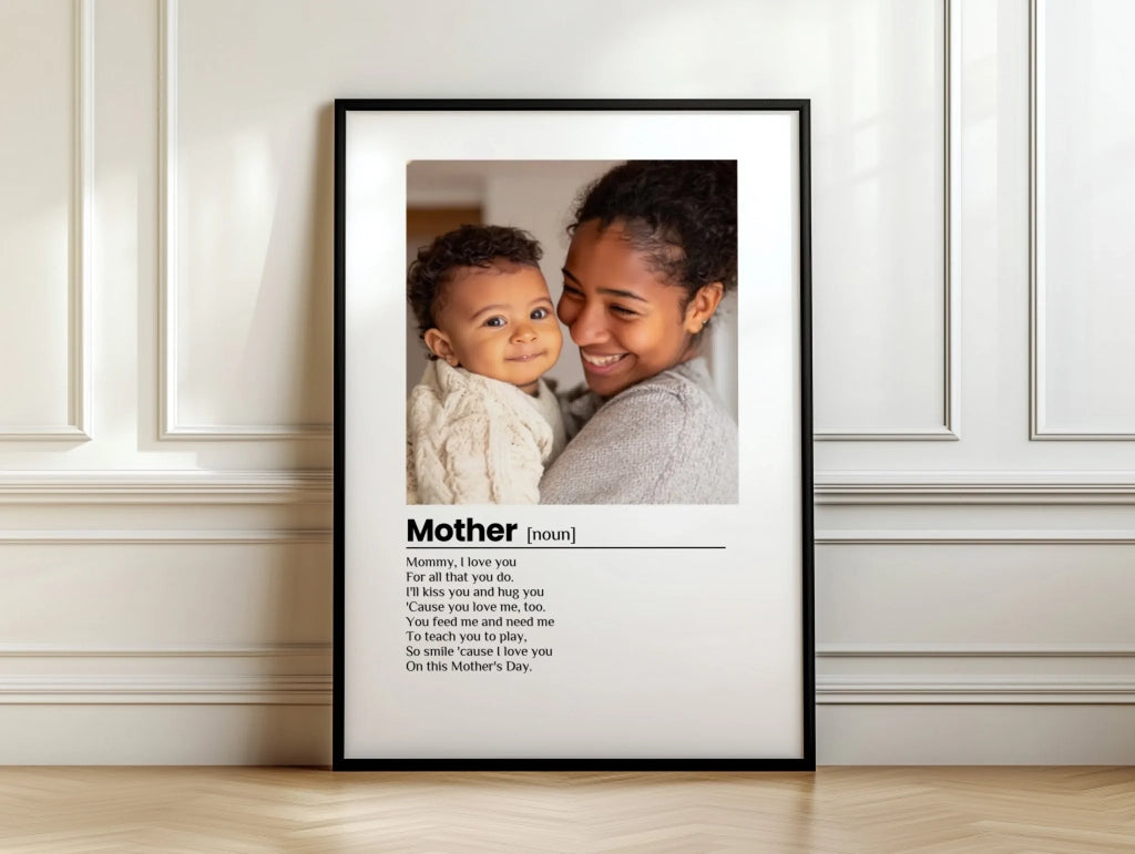Mother Poem personalised poster – Mother's Day alternate poem design preview