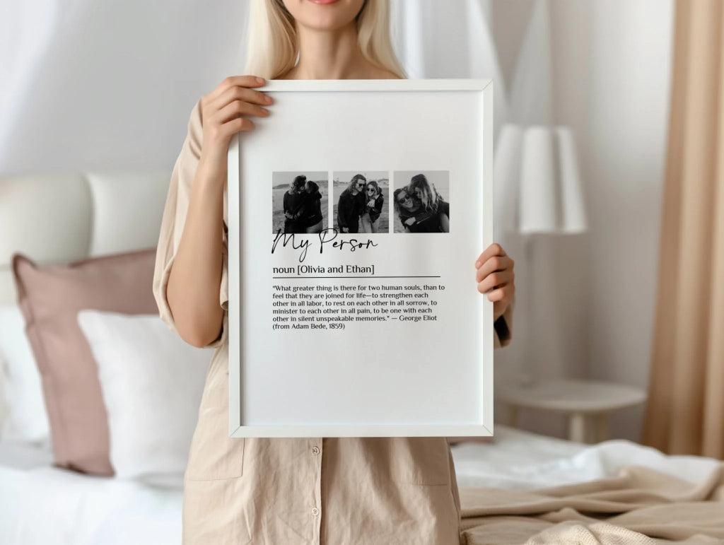My Person Poem personalised poster – poster design preview with personalisation options