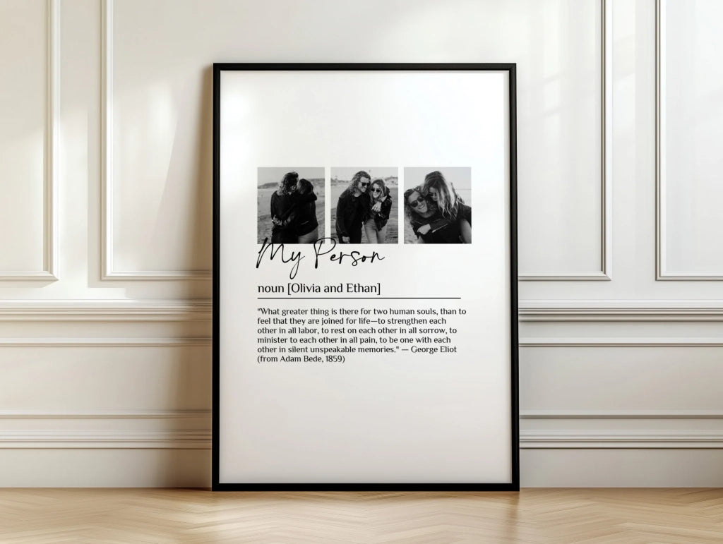 My Person Poem personalised poster – alternate poster design preview with personalisation options