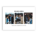 3 Pictures and a Date personalised poster – custom photo print wall art