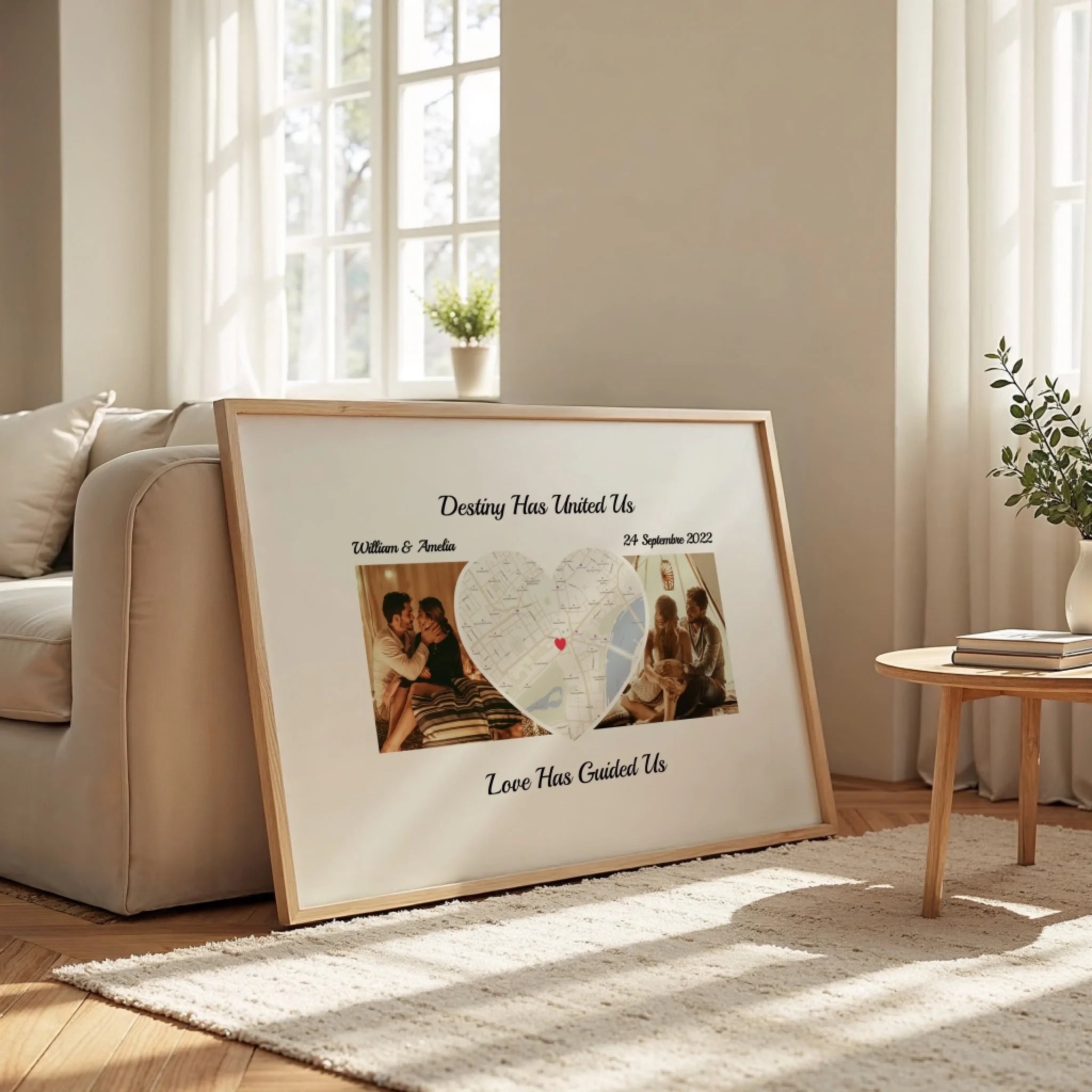 Destiny Has United Us personalised poster – poster design preview with personalisation options