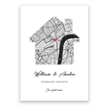 Our First Home personalised poster – custom map print wall art