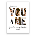 You and Me personalised couple poster – custom print wall art