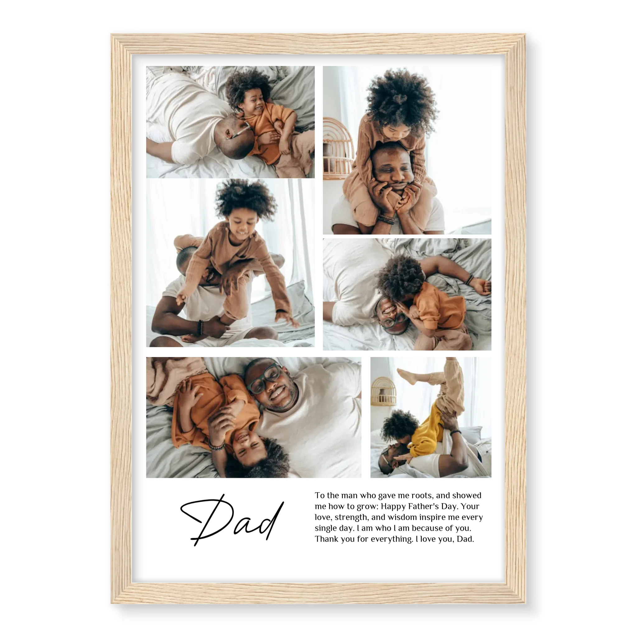 Dad Collage personalised photo poster – unique personalised Father's Day gift