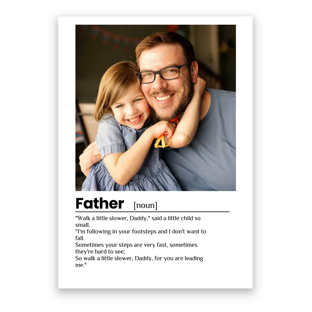 Father Poem personalised poster – custom poem print wall art