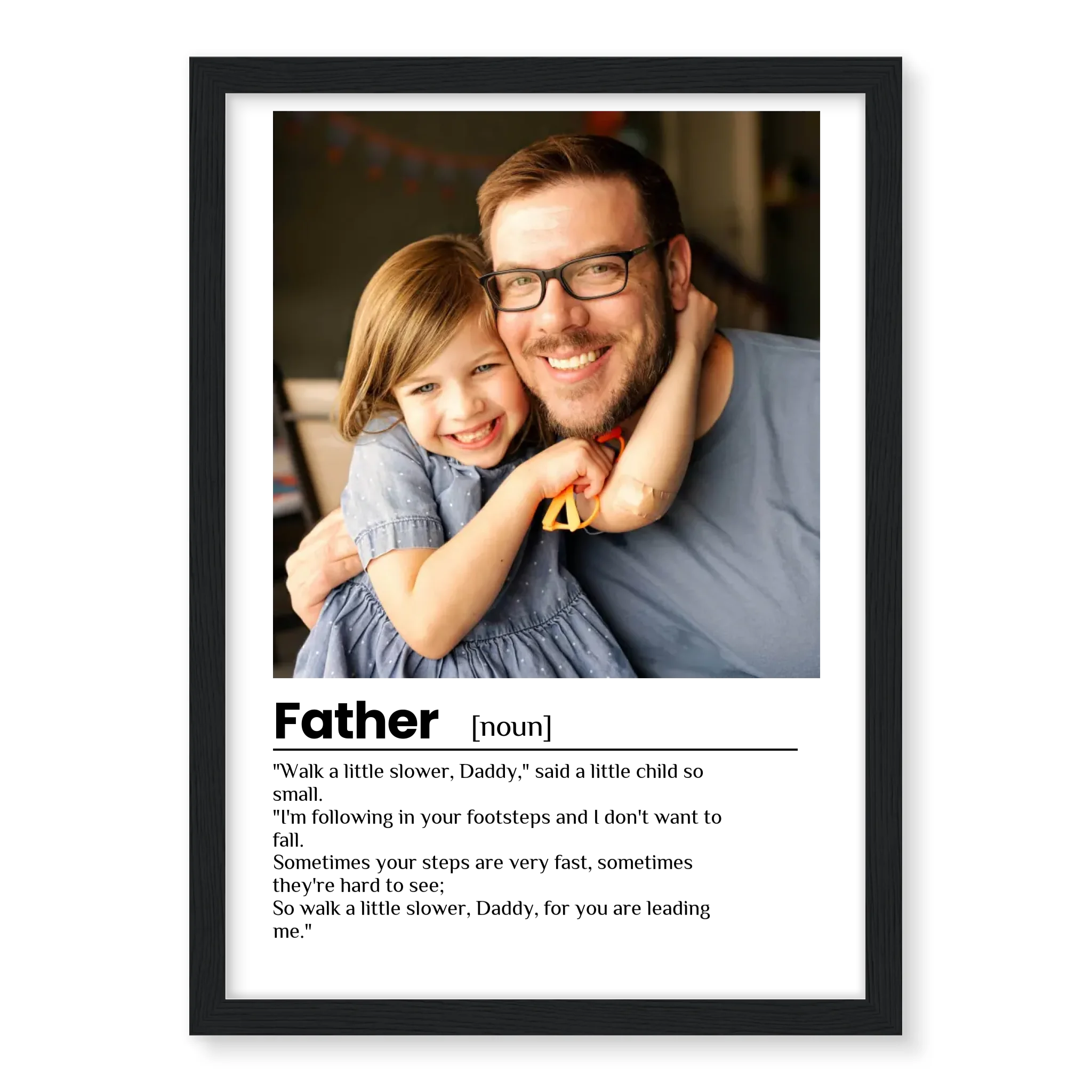 Father Poem personalised poster – Father's Day or birthday gift framed print