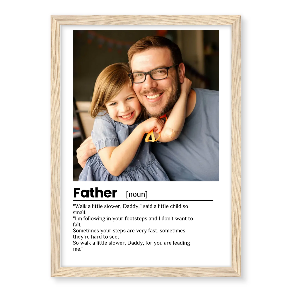 Father Poem personalised poster – unique personalised Father's Day gift