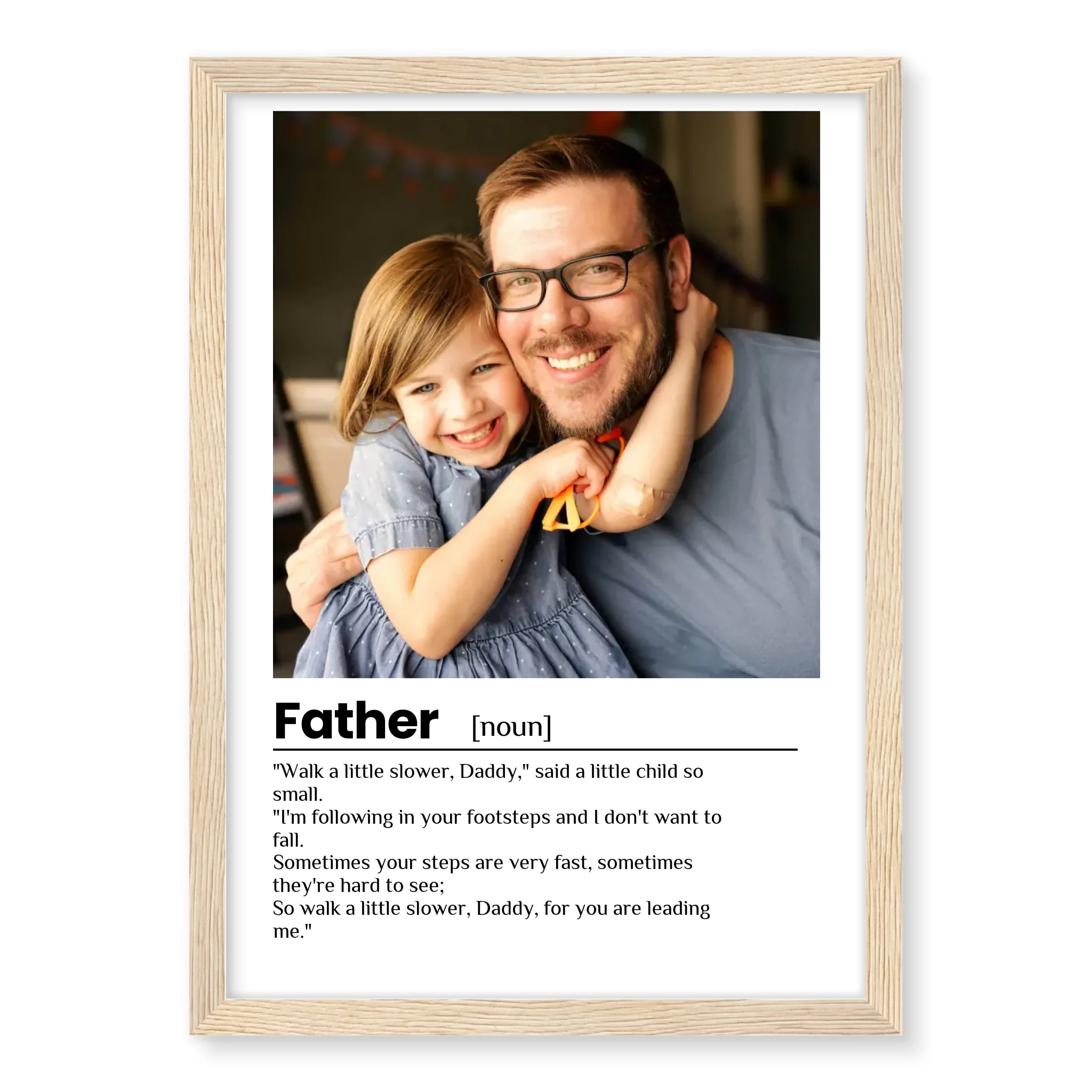 Father Poem personalised poster – unique personalised Father's Day gift