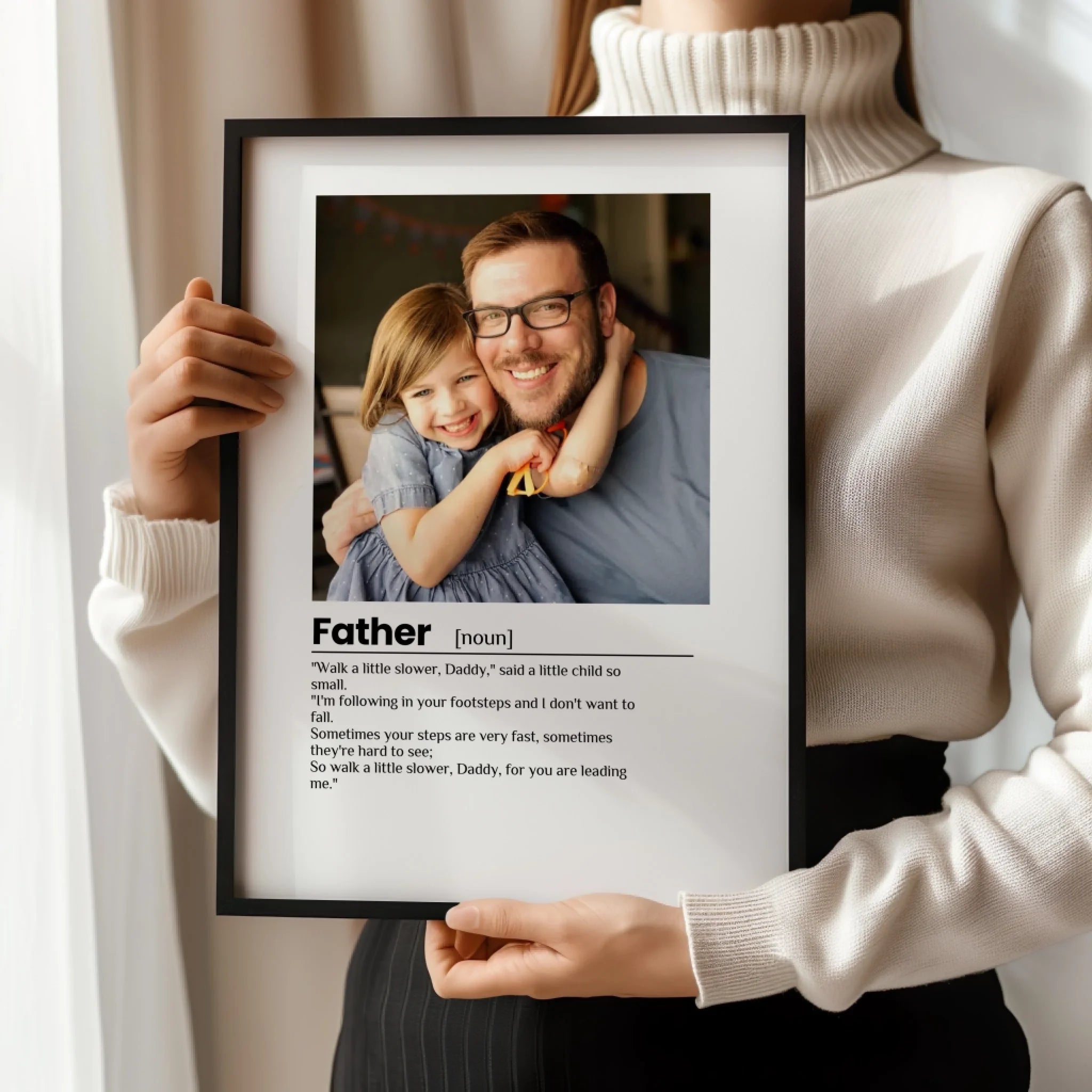 Father Poem personalised poster – personalised dad poem design example