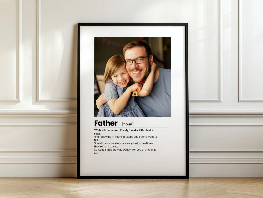Father Poem personalised poster – Father's Day poem print alternate lifestyle display