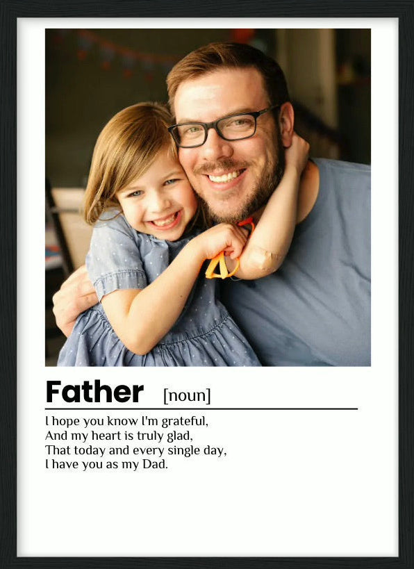 Personalised 'Father' framed poster